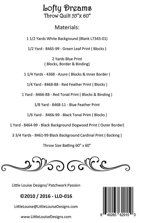 Little Louise Designs LOFTY DREAMS Pattern