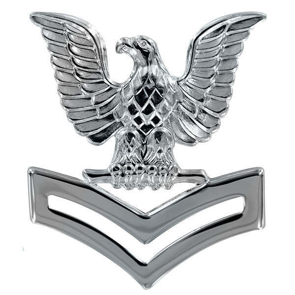 US Navy Cap Device: E5 Petty Officer Second Class - Silver Official Licensed