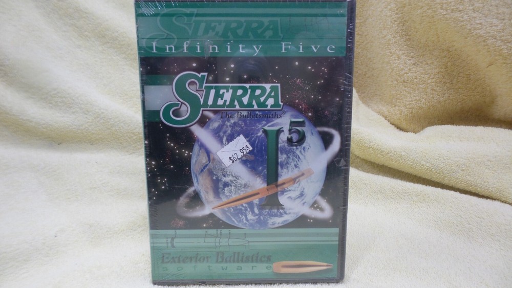 Sierra Infinity 5 Exterior Ballistics Software, NOS, CD-Rom, Sealed, L5