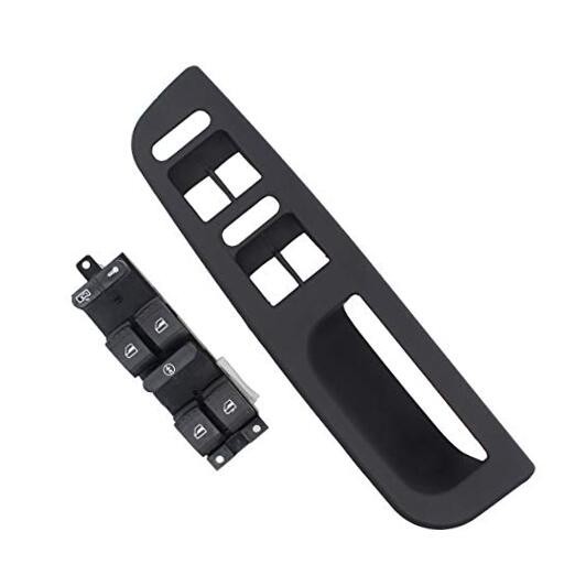 Power Window Master Control Switch and Black Panel Bezel Trim for VW Golf