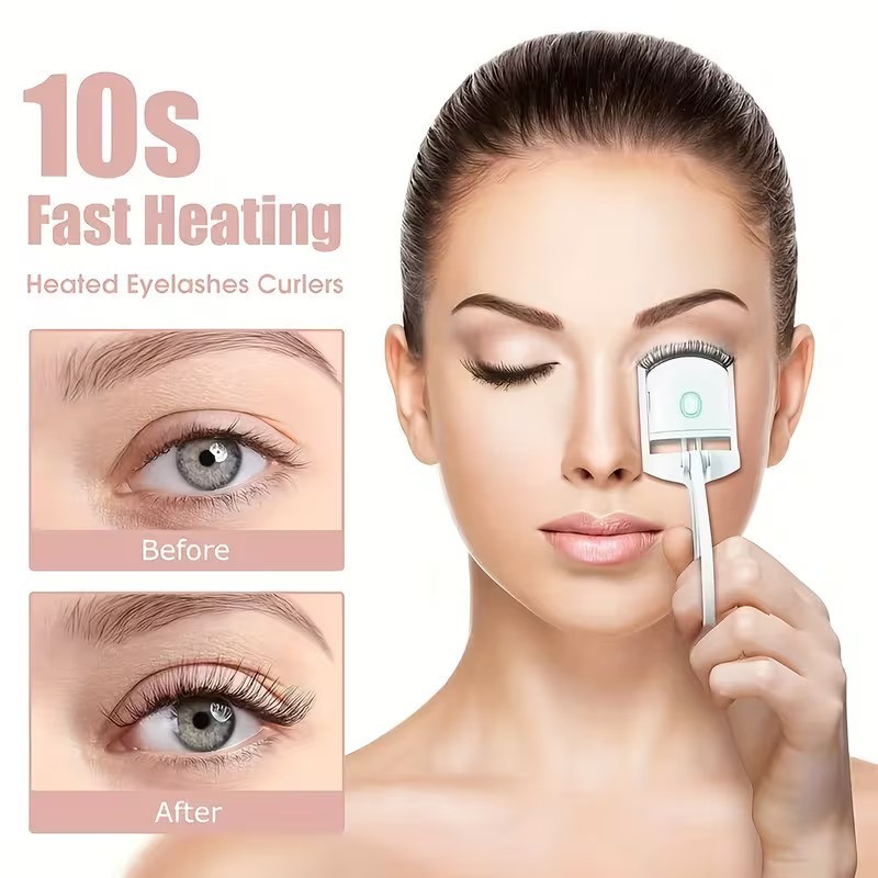 USB Powered Electric Eyelash Curler Safe Heated Lash Tool