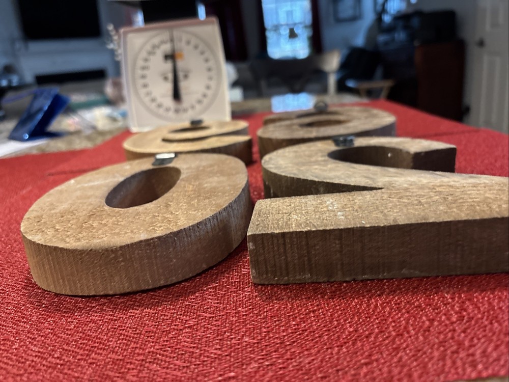 Set Vintage 7” Numbers - 2, 0, 6, 9 With Brackets