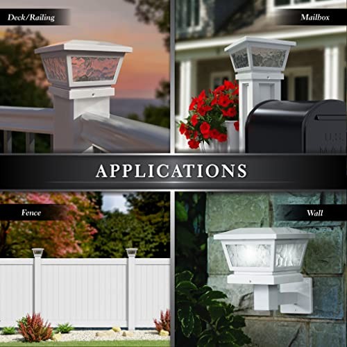 Fairmont Solar Post Cap, FS100W, White - High Performance, Energy Efficient,