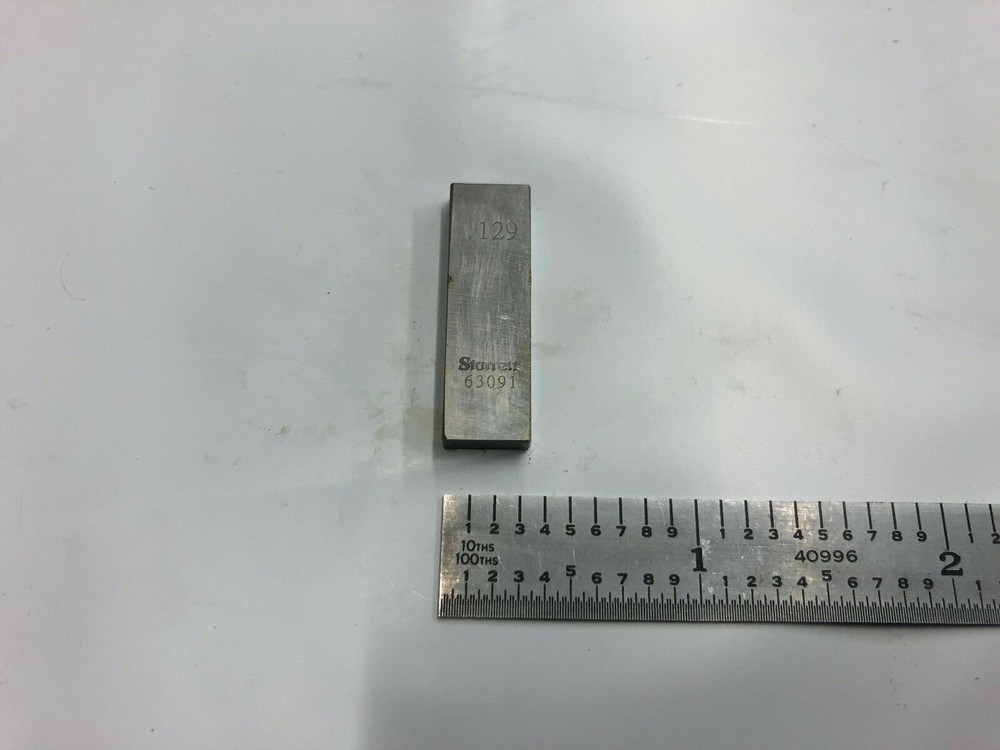 .129 Starrett Rectangular Steel Gage Gauge Block.