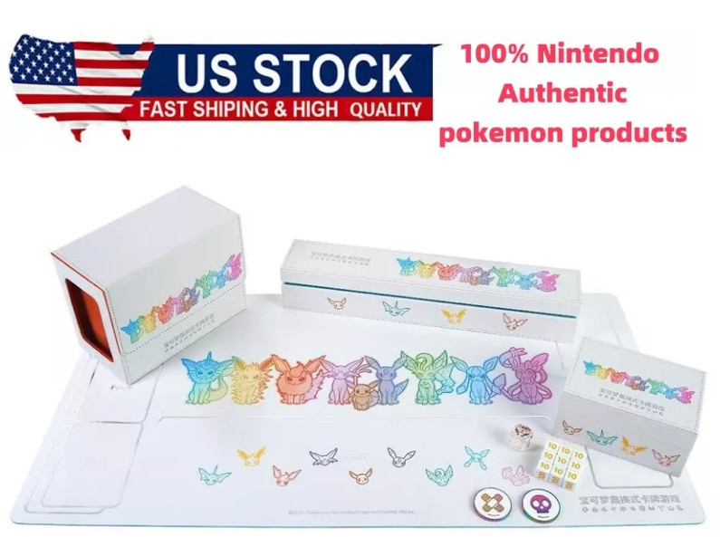 Pokemon S-Chinese EEVEE Playmat+Card deck box+Storage box+DIce+Damage Counters