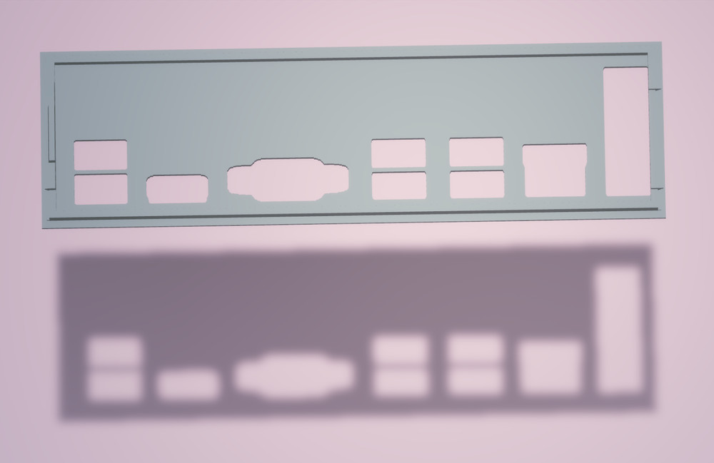 Winnfox H110 I/O Shield, 3D Printed, IO Backplate