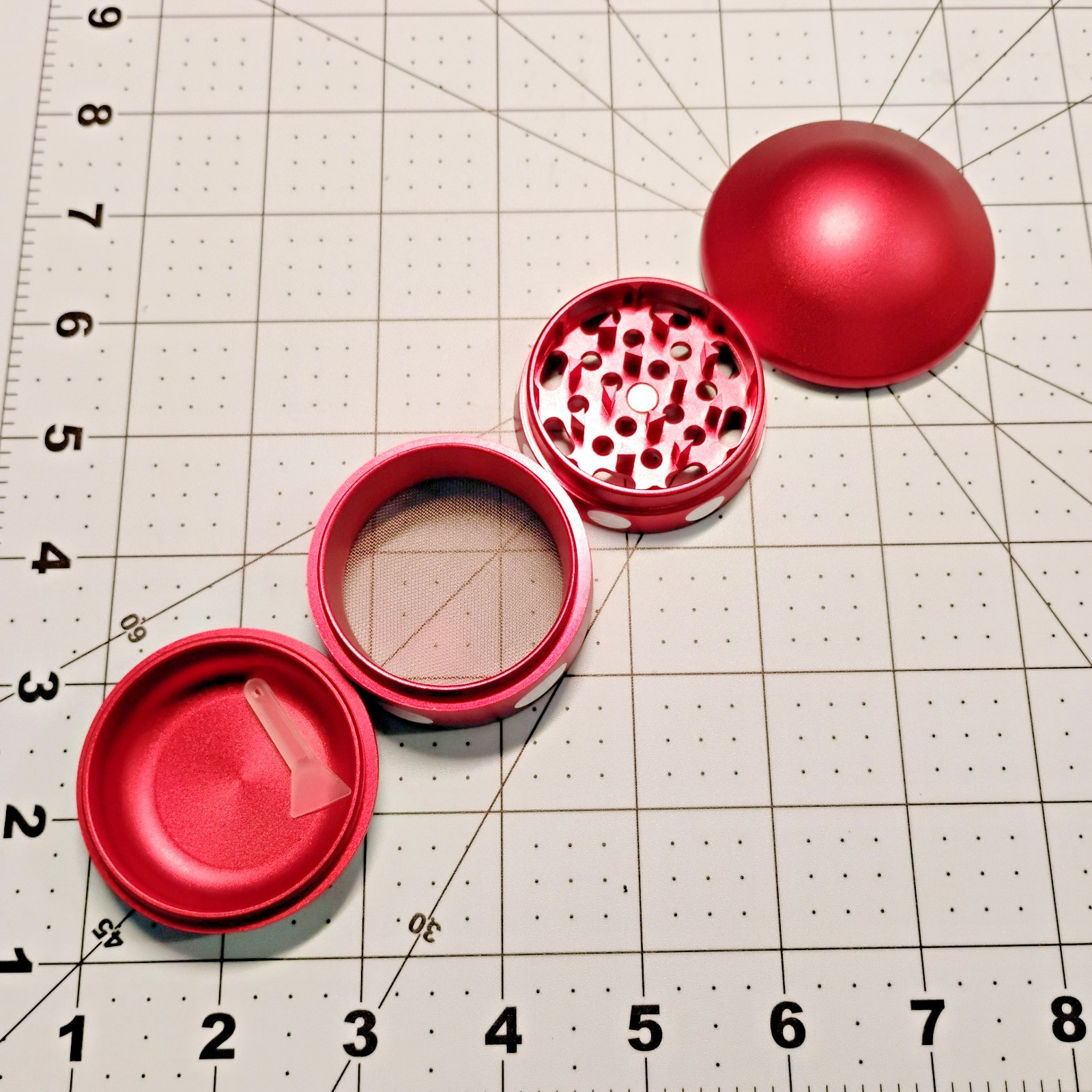 Tobacco grinder Easy Grind Mushroom Grinder — 45mm (1.7in) — Red