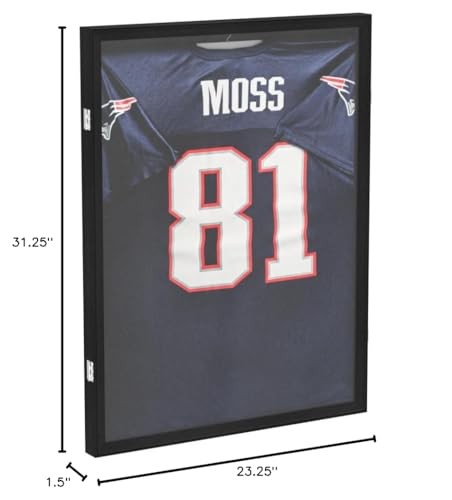 Jersey Frame Display Black-Case & Silver-Locks, Black-case & Silver-locks