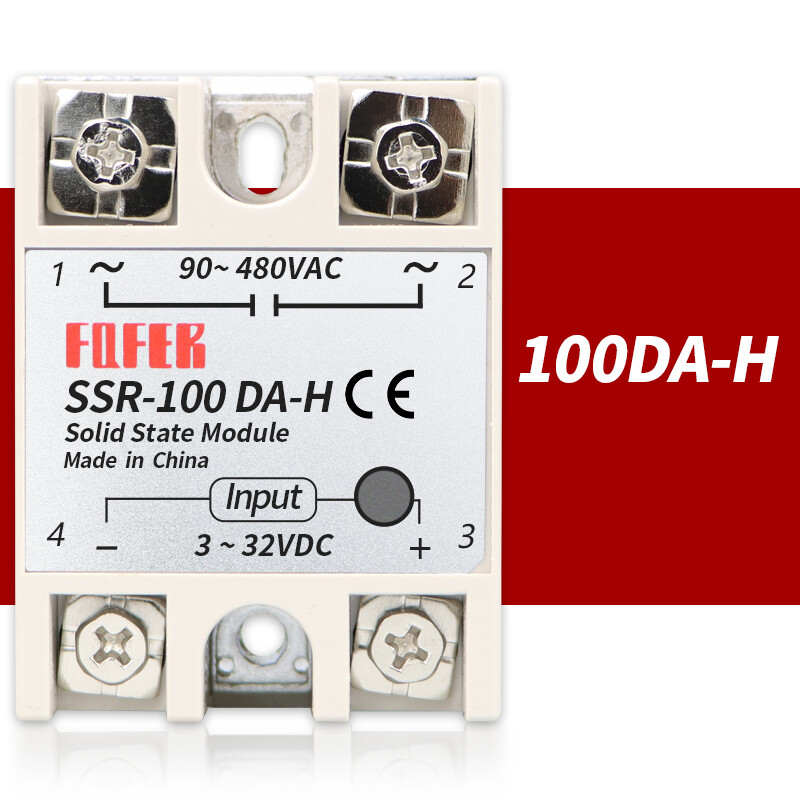 SSR-25/40DA-H/60DA-H/80DA-H/100DA-H Single Phase Solid State Relay DC Control AC