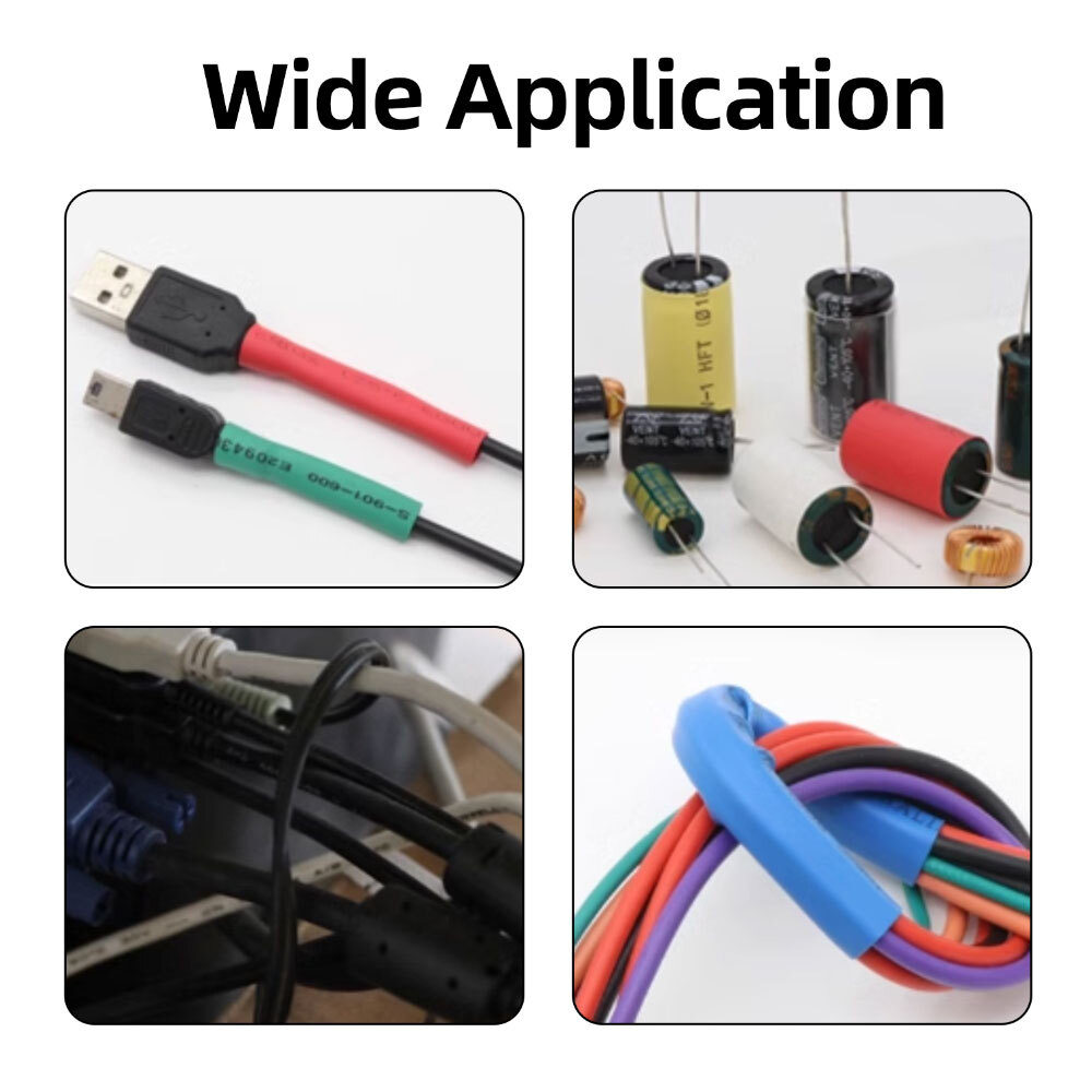 560 PCS. 2:1 HEAT SHRINK TUBING TUBE SLEEVING WRAP CABLE WIRE 5 COLORS 12 SIZES