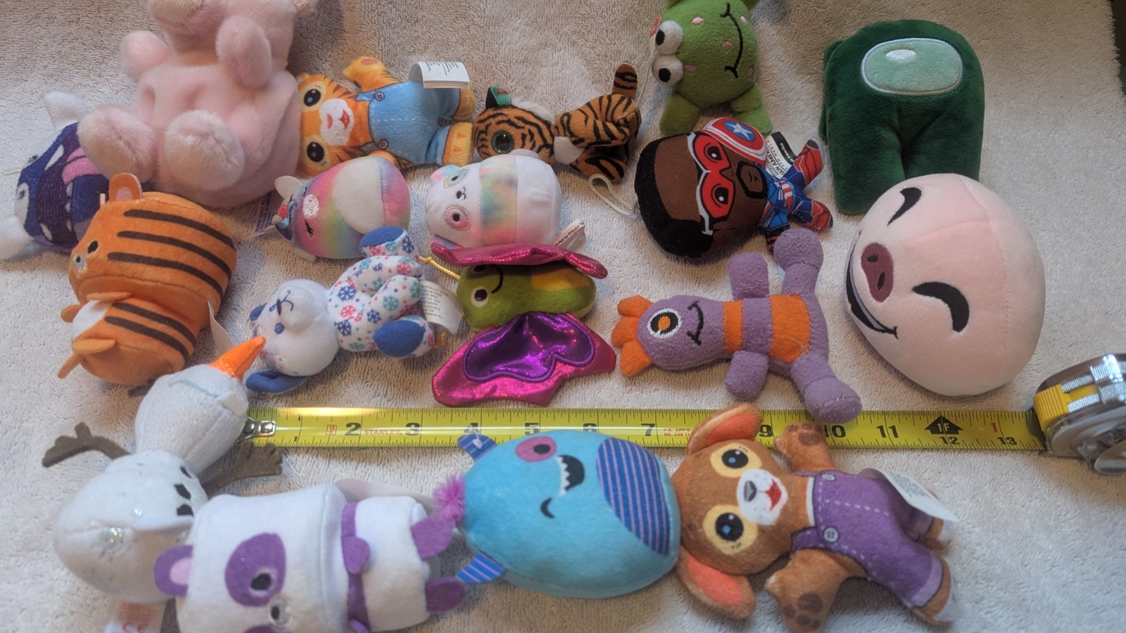 Plush Stuffed Animals Mixed Lot Of 18 Plush Miniature 6in