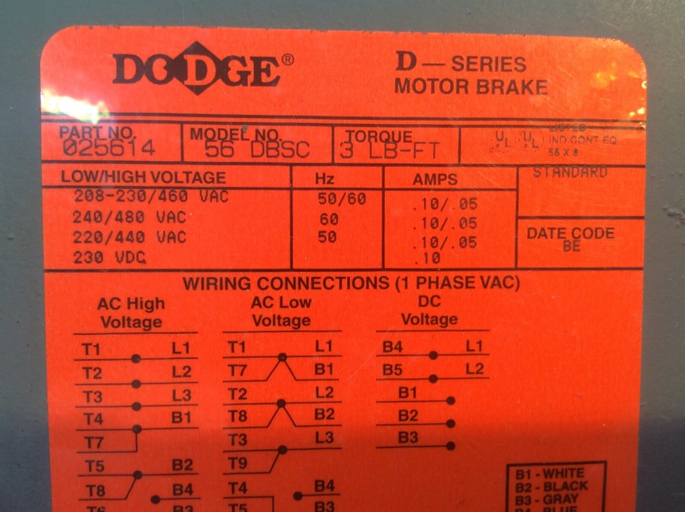 Dodge 025614 Motor Brake