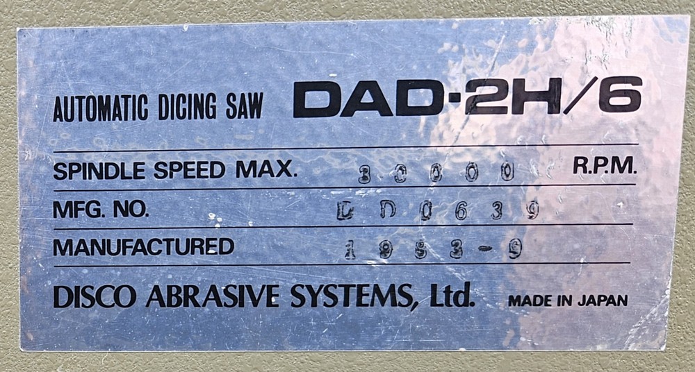 6" DISCO DICING SAW VACUUM CHUCK TABLE