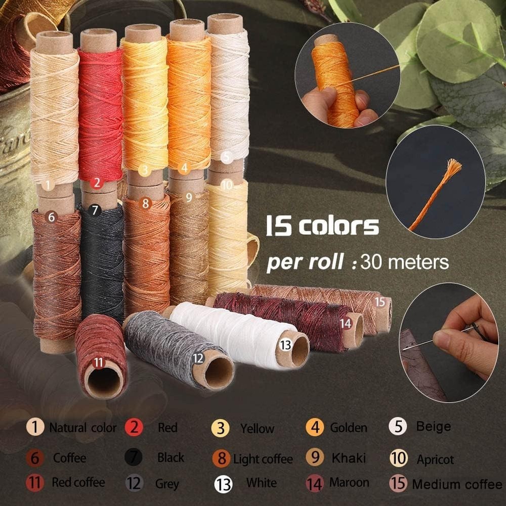 Practical Leather Tool Set for Crafting with Various Punch Sizes and Accessories