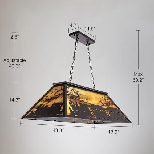 3 Light Pool Table Light, Vintage Train Billiard Light Retro Kitchen Island