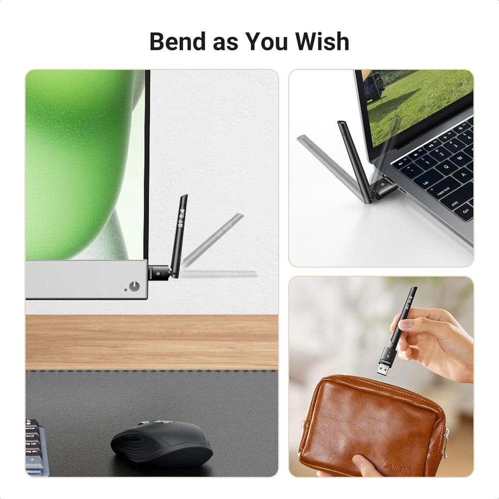 UGREEN Bluetooth Adapter for PC, Bluetooth 5.4 Long Range Dongle Receiver EDR &