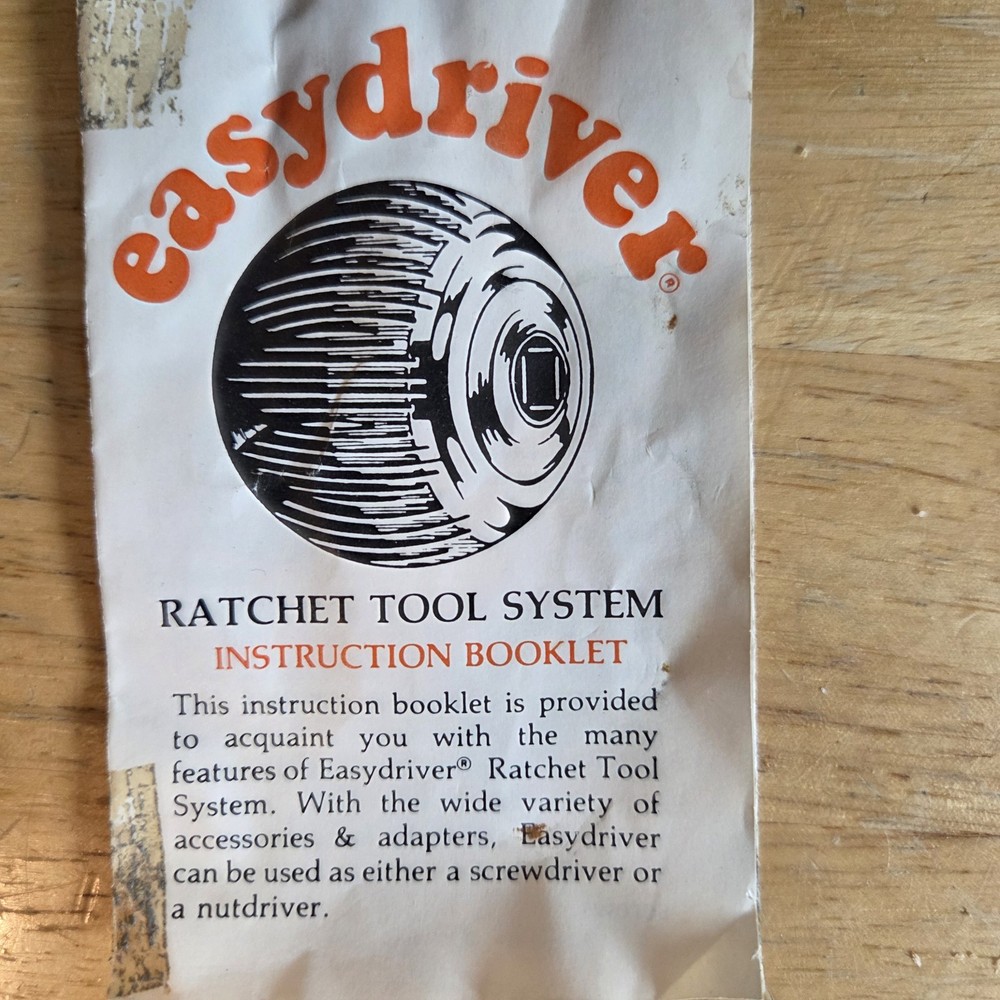 Vtg Creative Tools Easydriver Ratchet Tool System Driver Set W/ Hardshell Case