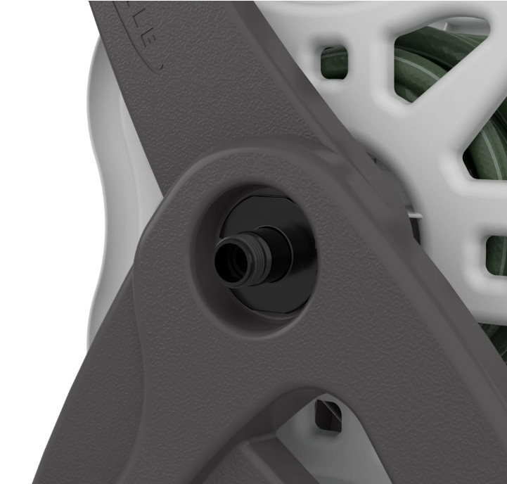 Hosemobile 175 ft Hose Reel Cart with Leader Hose, Gray Taupe