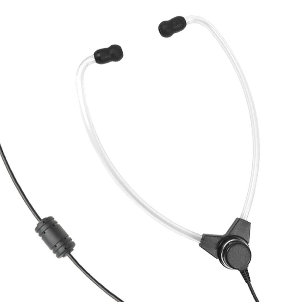 ECS Stetho Style Transcription Headset With Soft Antimicrobial Eartips