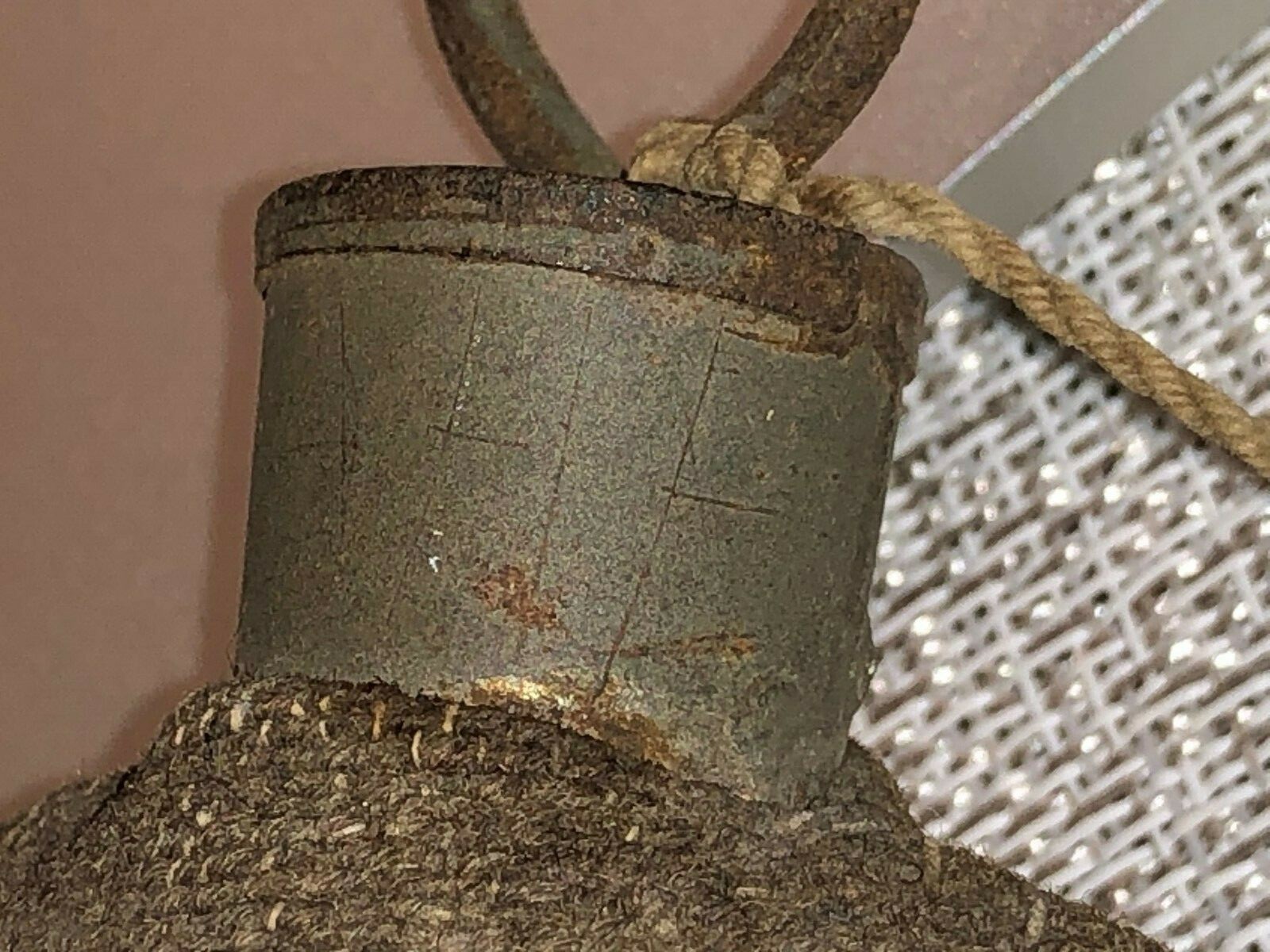 Rare Civil War Abner H. Edwards Co. G 139th Illinois Infantry Tin Drum Canteen