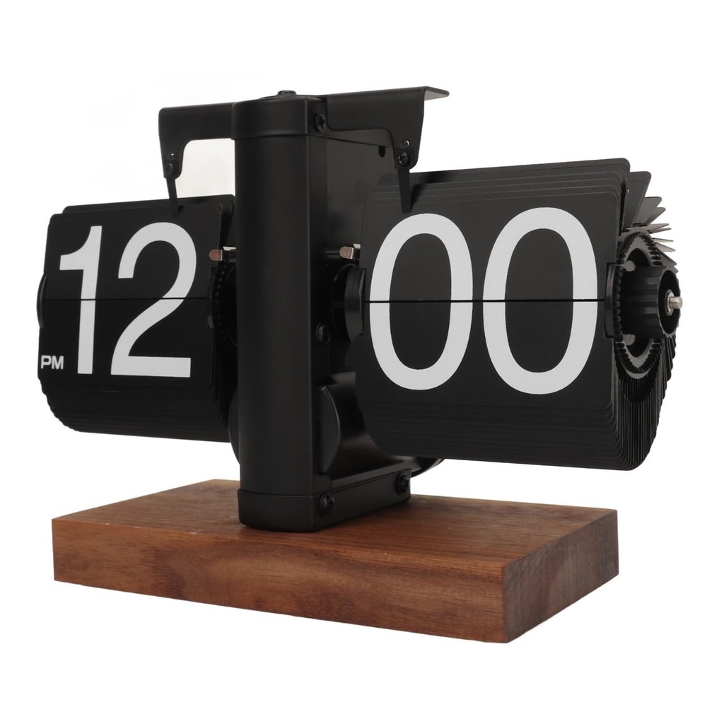 Digital Flip Down Clock, Retro Automatic Page Turning Clock, Internal Gear Op...