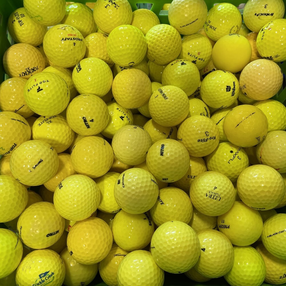 Assorted Brands Yellow Mix AAA 24 Used Golf Balls 3A