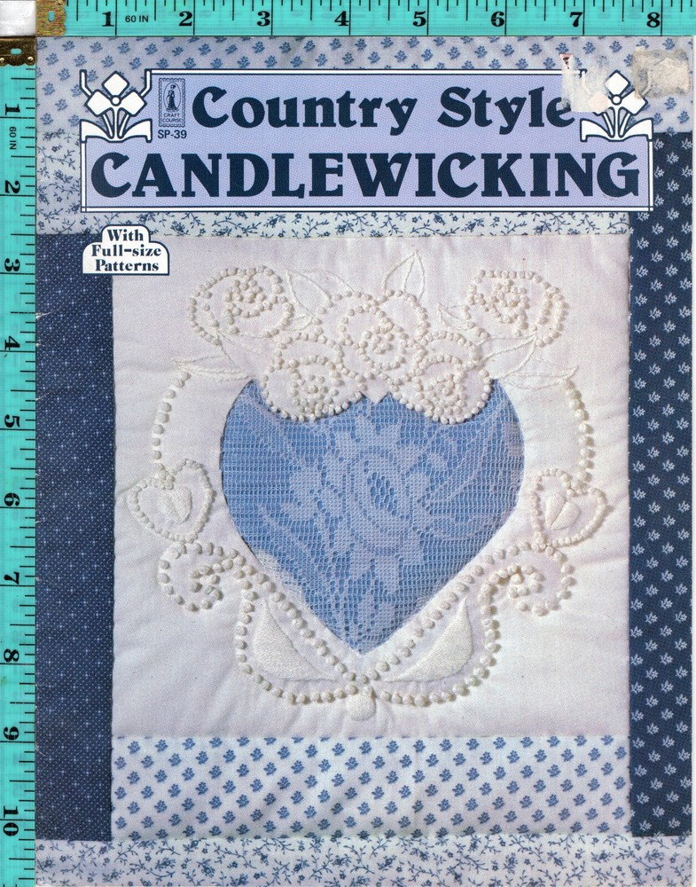 3pc LOT Needlecraft Candlewicking Project Chart Pattern Leaflets Previously Owne