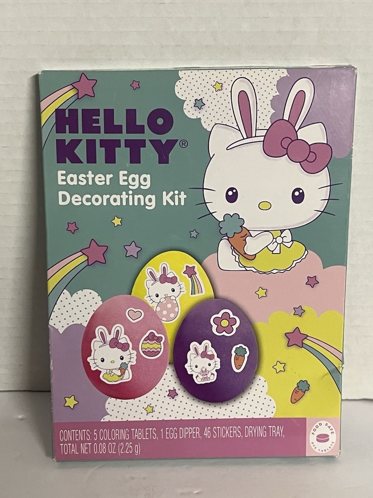 Hello Kitty Easter Egg Decorating Kit new-old-stock Easter pack Sanrio NEW!