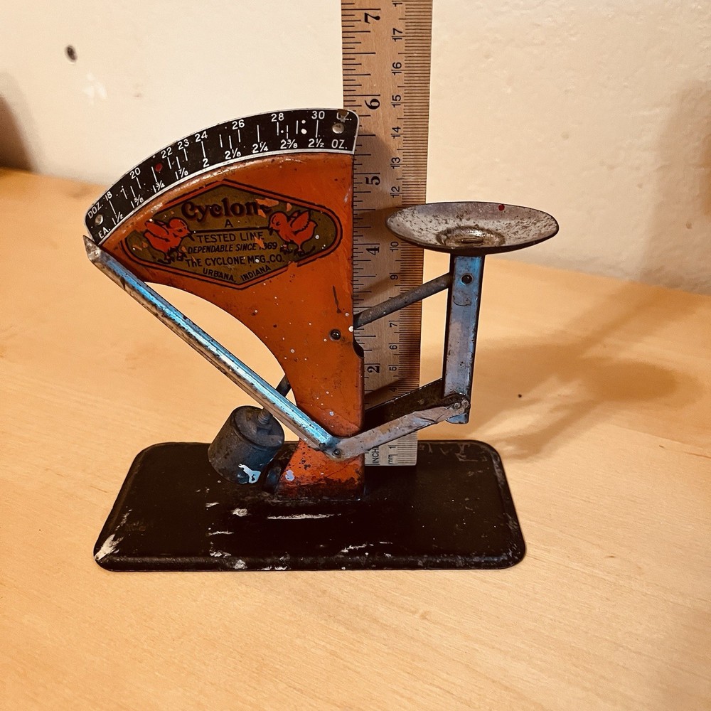 Cyclone Egg Scale Orange Black Silver VINTAGE