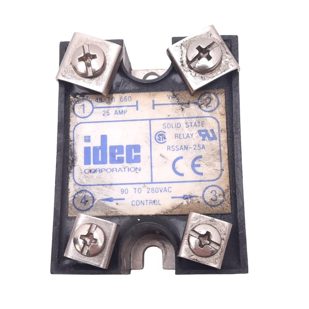 IDEC RSSAN-25A Solid State Relay, SPST-NO, 660VAC 25A Max, 90-280VAC Control