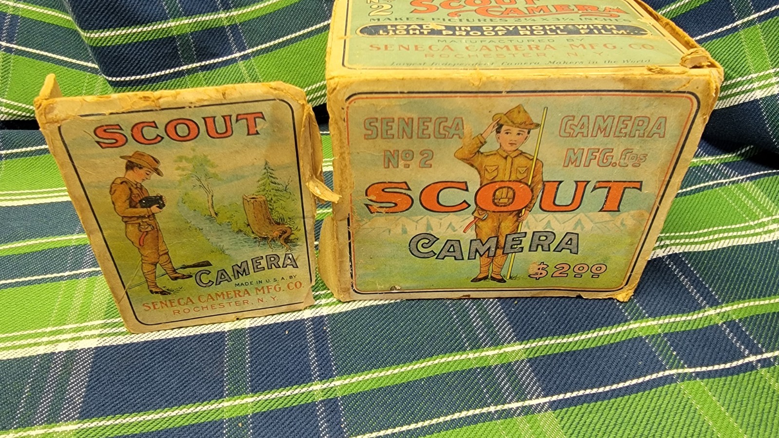 Vintage Seneca No. 2 Scout Camera in Original Box And Manual