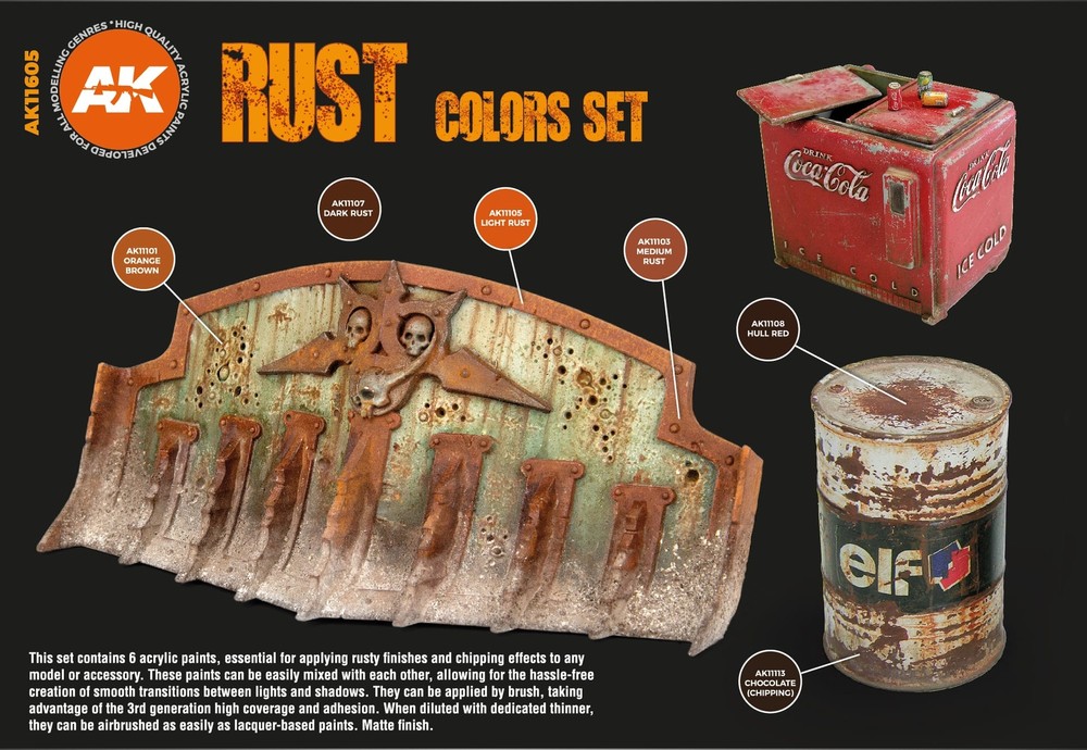 AK Interactive: Rust and Abandoned - Paint Set - AK11605