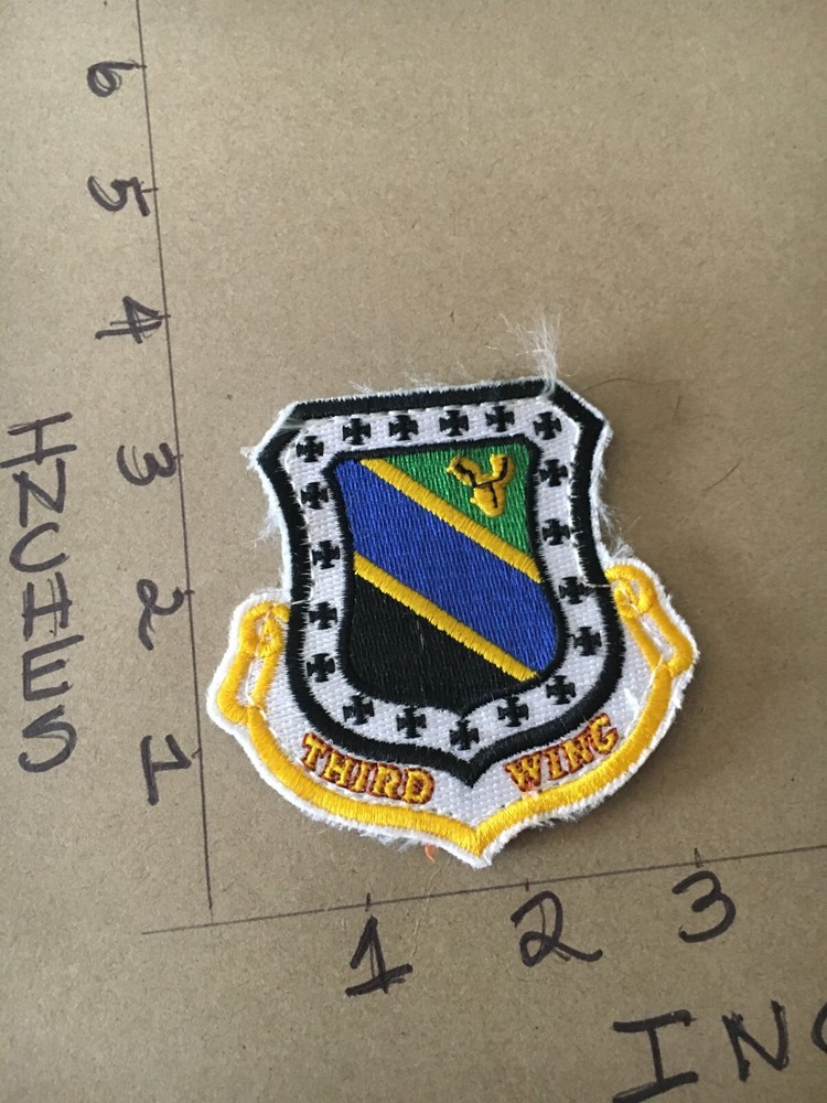 USAF Third Wing Squadron patch 6/1/25 with hook & loop back