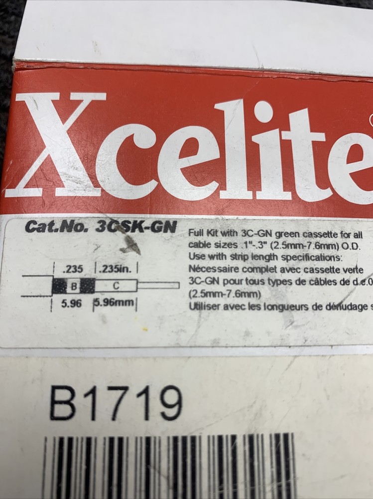 New Xcelite 3CSK-GN Coaxial Wire Stripper