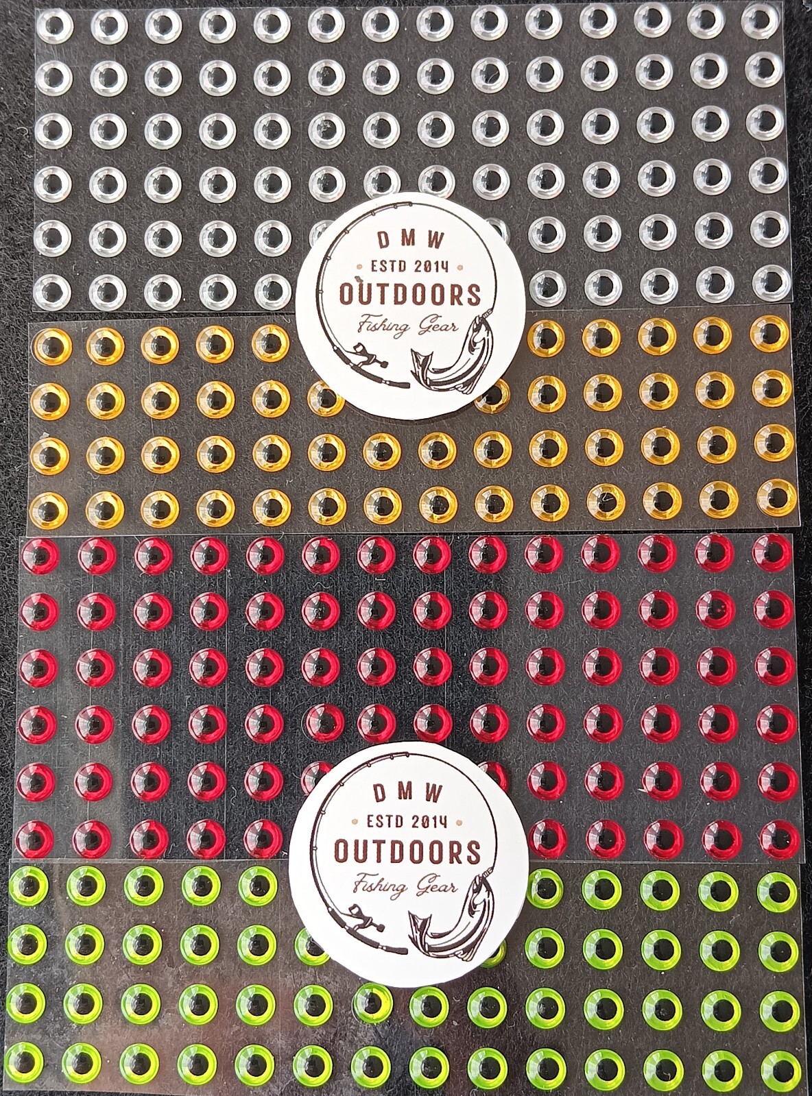 Holographic 3d Adhesive Fish Eyes, Multi Sizes & Colors Available, Fly Tying