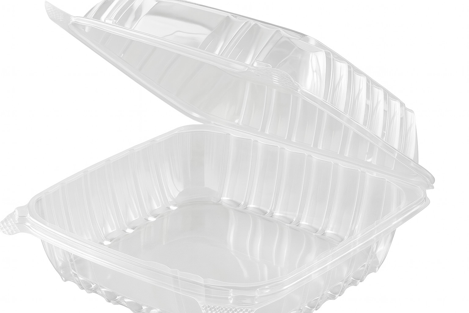 Dart C90PST1 8.25" Hinged Clear Clamshell Food Containers 250 Count OPS
