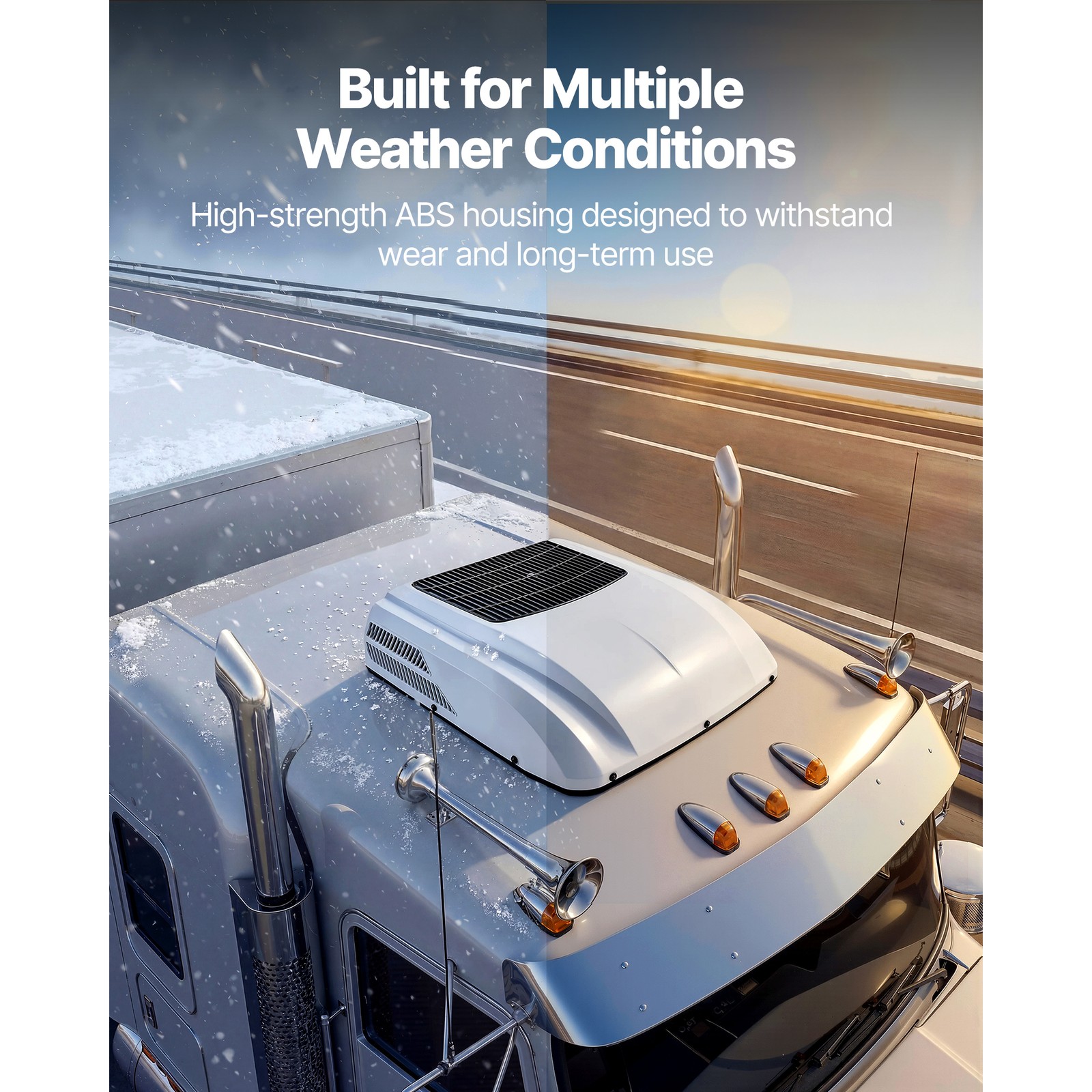 Uimoso 12V Rooftop Air Conditioner for Trucks, RVs, and Campers - 10000 BTU