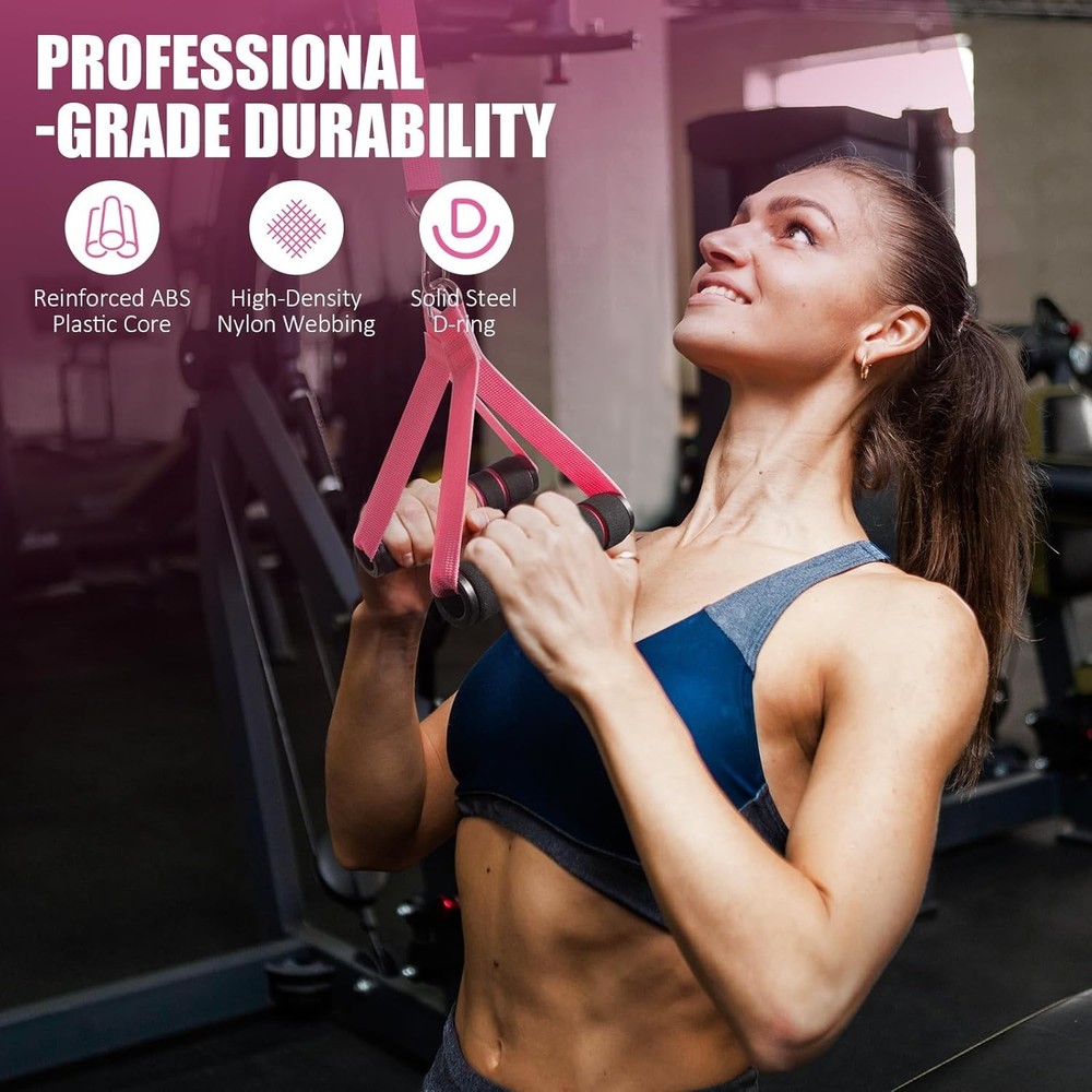 2 Pack Upgraded Exercise Handles Gym Handle Equipment Cable Machine Attachments
