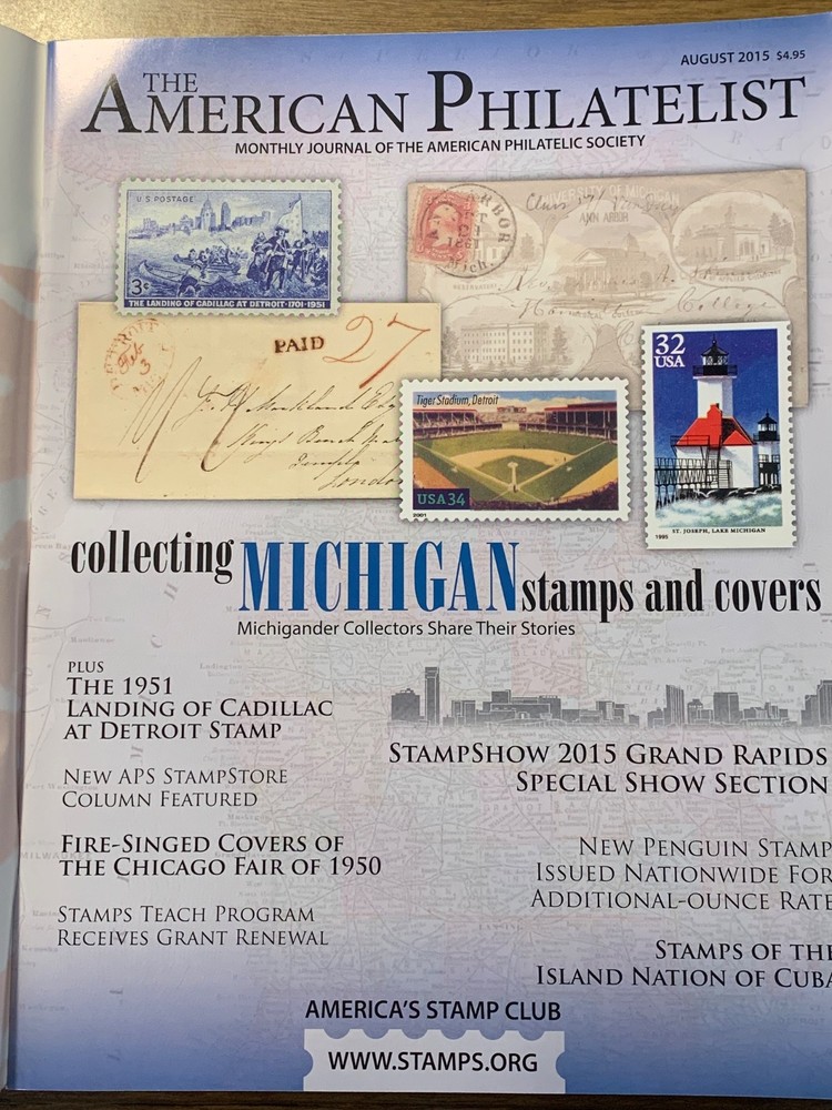 American Philatelist Magazine  2015, August