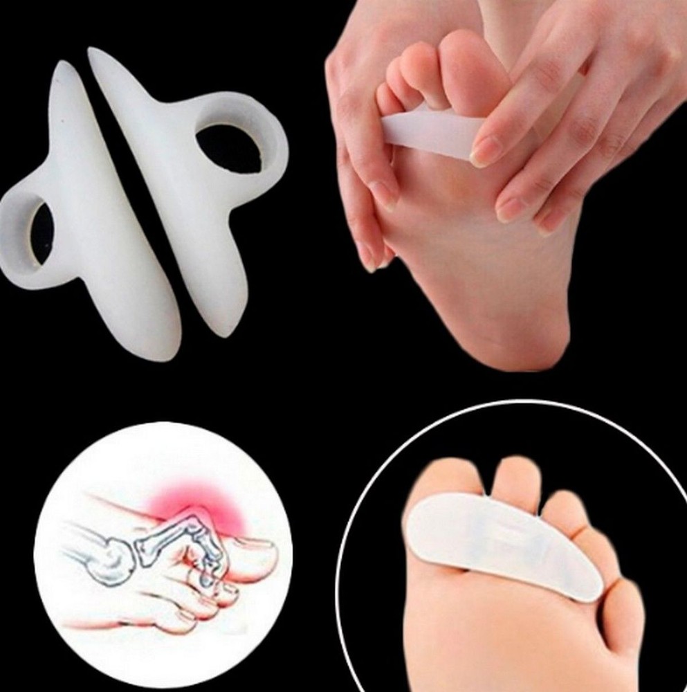 Combo Pack - 2 Soft Silicone Gel Claw Hammer and 2 Single Toe Loop Correctors