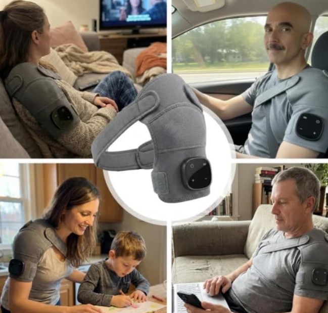 Triple Method Shoulder Massager Adjustable Rotator Cuff Joint Pain ET