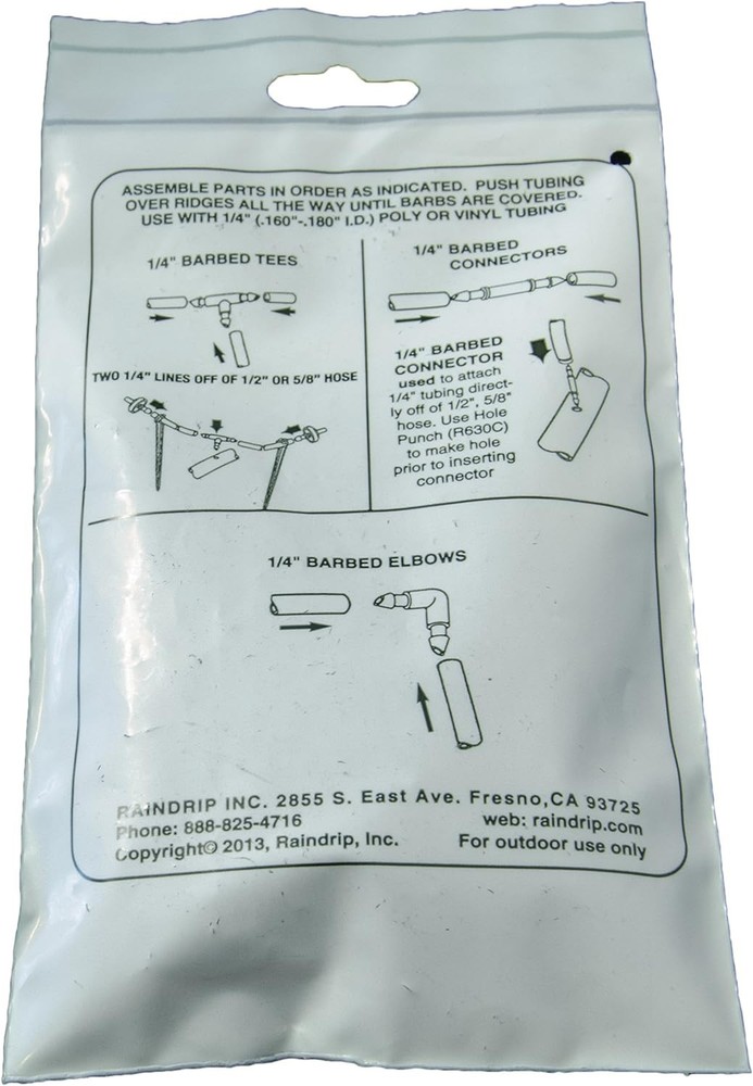 50-Piece 1/4" Barbed Coupling Connectors for Efficient Drip Irrigation Systems