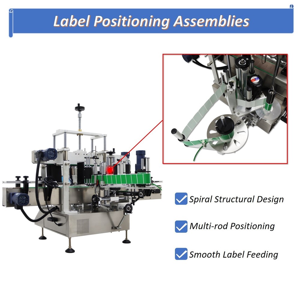 Double Sided Automatic Labeling Machine for 3.9-11.8in Square/Hexagonal Bottle
