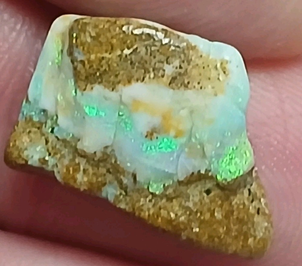 6.5ct Australian Boulder Opal Rough Rub ~ MUTICOLORED FIRE