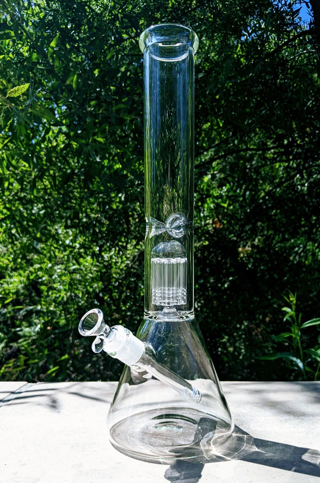 16 Inch Big Heavy Tree Perc Glass Bong Quality Tobacco Smoking Water Pipe Hookah