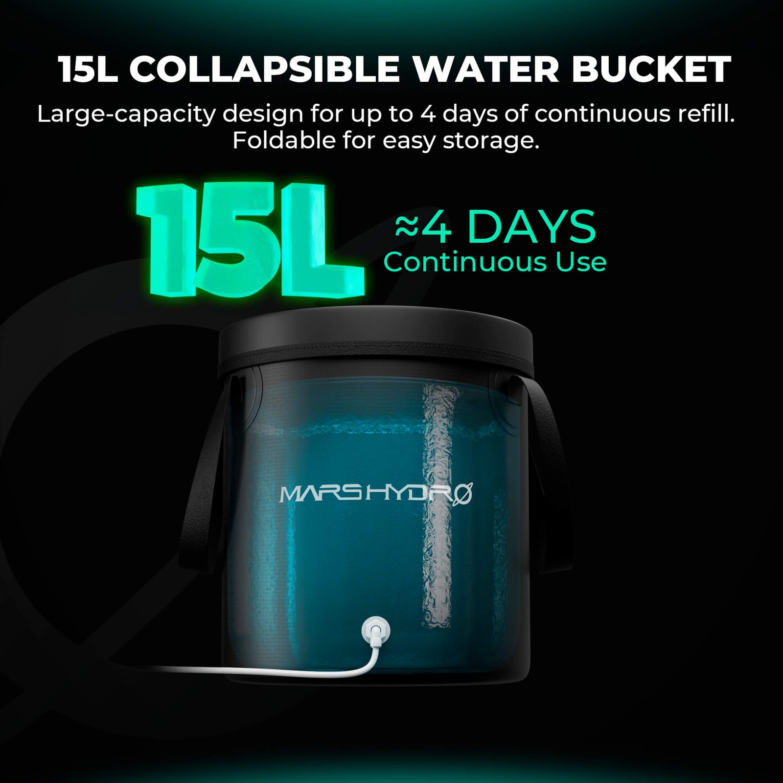 Mars Hydro 15L Auto-Refill Kit Stable Water Supply for Humidifiers & Hydroponic