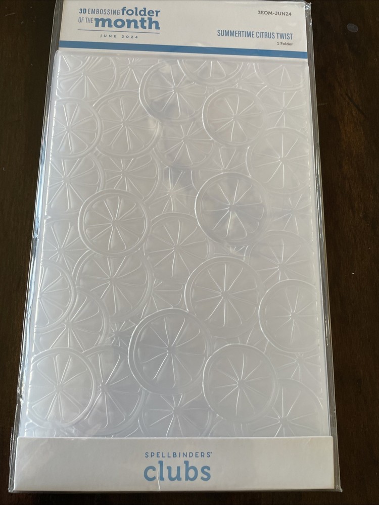 Spellbinders 3D Embossing Folder Summertime Citrus, New