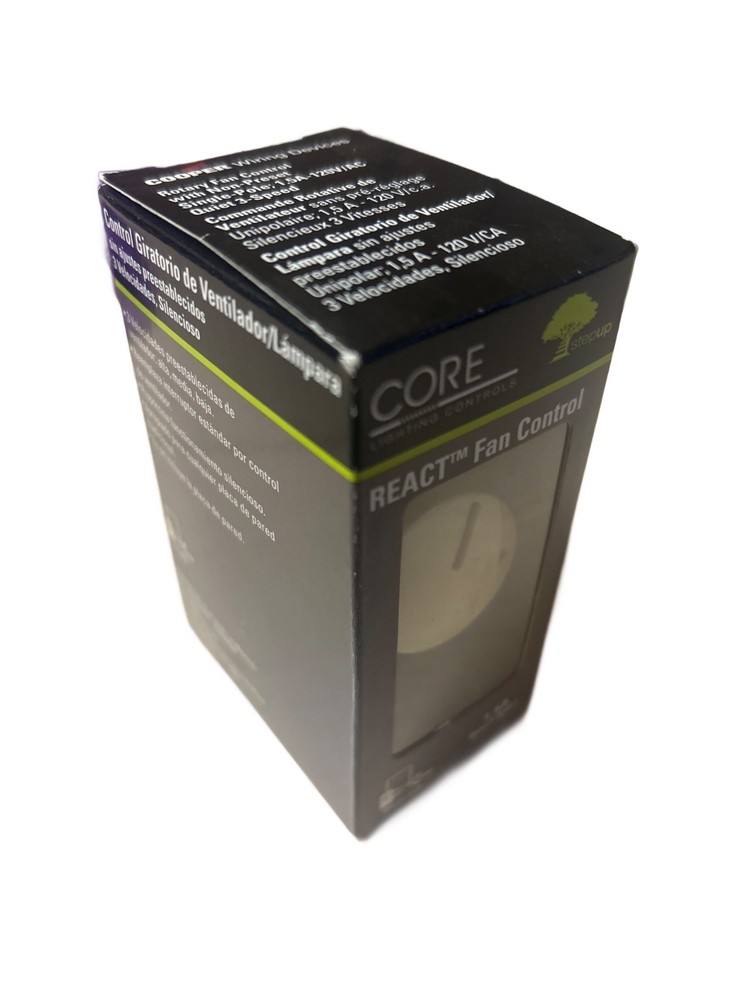 Core REACT RFS15-V Rotary Fan Control 1.5A Quiet 3-Speed Single Pole