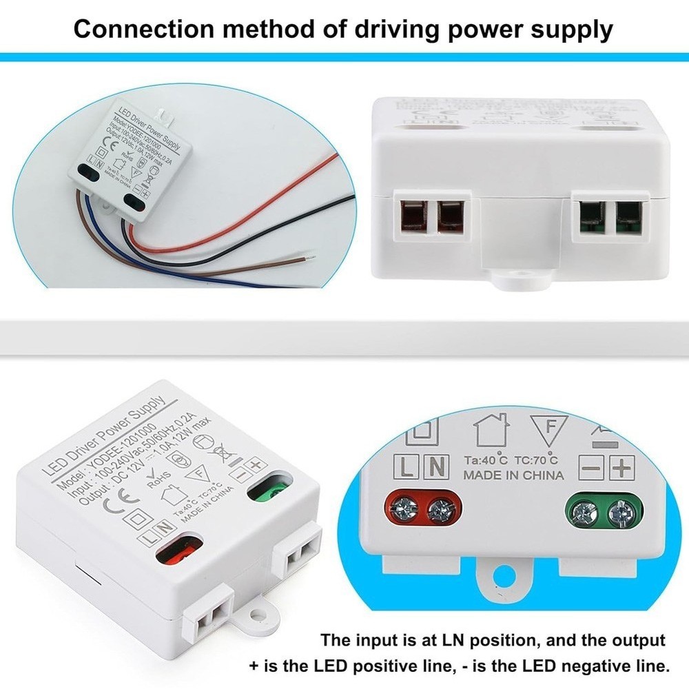 Silent Operation For False Ceilings 12V Lighting Driver Interior Lighting