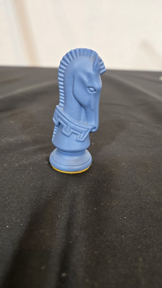 3" MCM Duncan Blue Knight Chess Replacement Piece